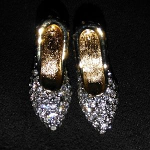Vintage Barbi high Heels Swarovski crystal studded